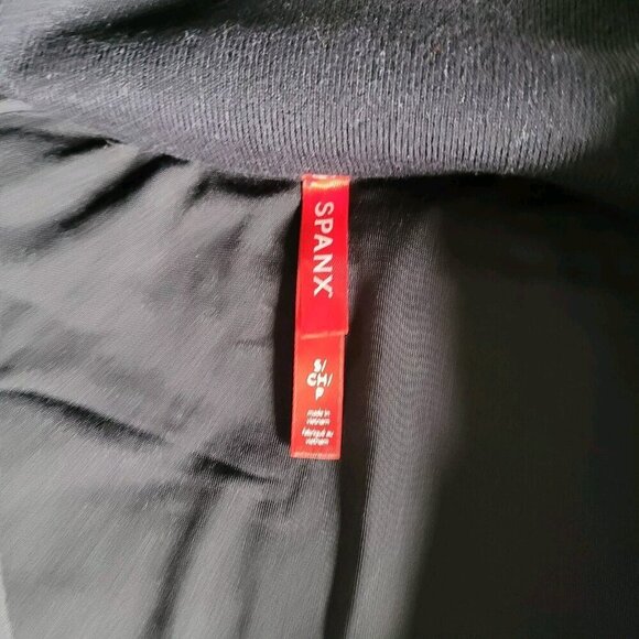 Spanx Velvet Half Zip Pullover Top Size Small Black Lounge Sweatshirt Casual - Picture 3 of 7